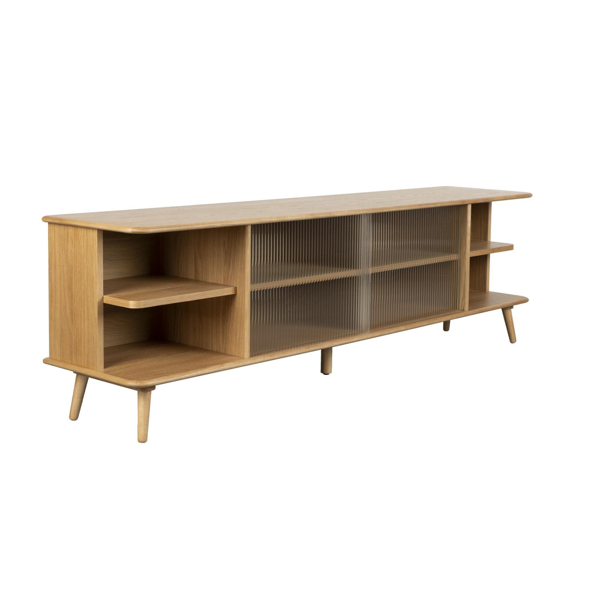 Modern European furniture - Oak Framed Glass Door Sideboard L - www.oroa.com | Oroa.com