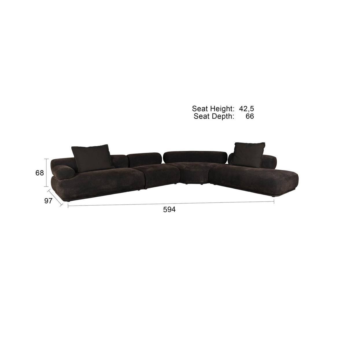 Modern European furniture - 7-Seater Left-Armed Sofa - www.oroa.com | Oroa.com