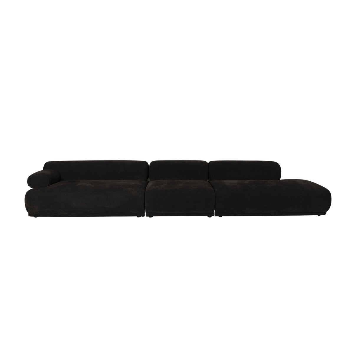 Modern European furniture - 4-Seater Ribbed Fabric Right Sofa - www.oroa.com | Oroa.com