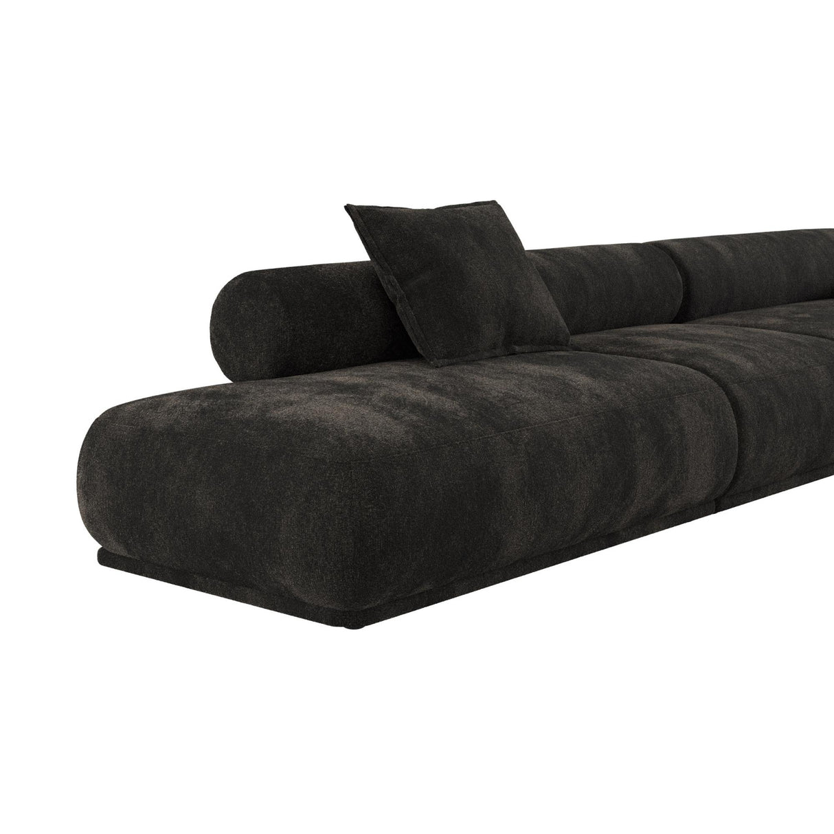 Modern European furniture - 4-Seater Ribbed Fabric Right Sofa - www.oroa.com | Oroa.com