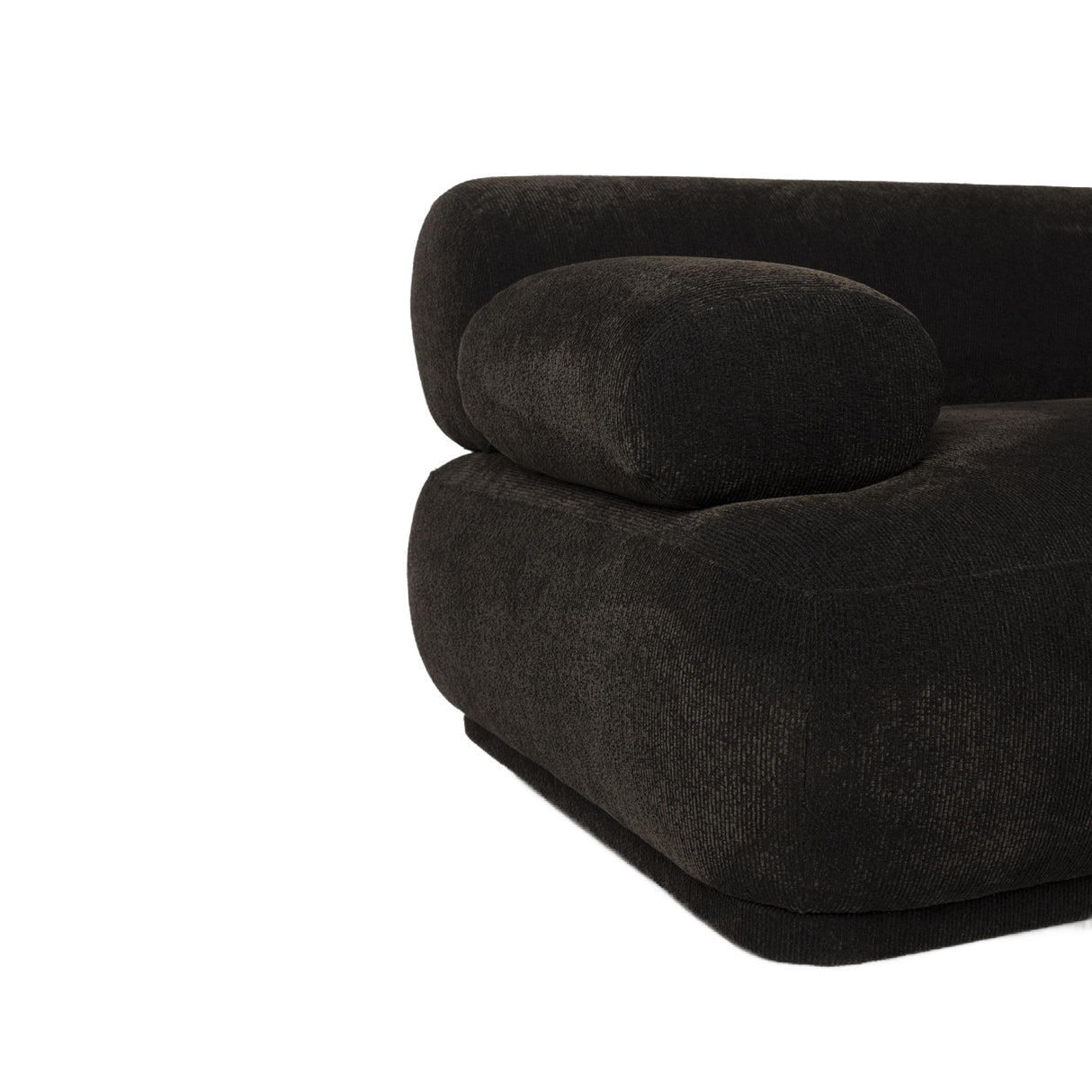 Modern European furniture - 4-Seater Ribbed Fabric Right Sofa - www.oroa.com | Oroa.com