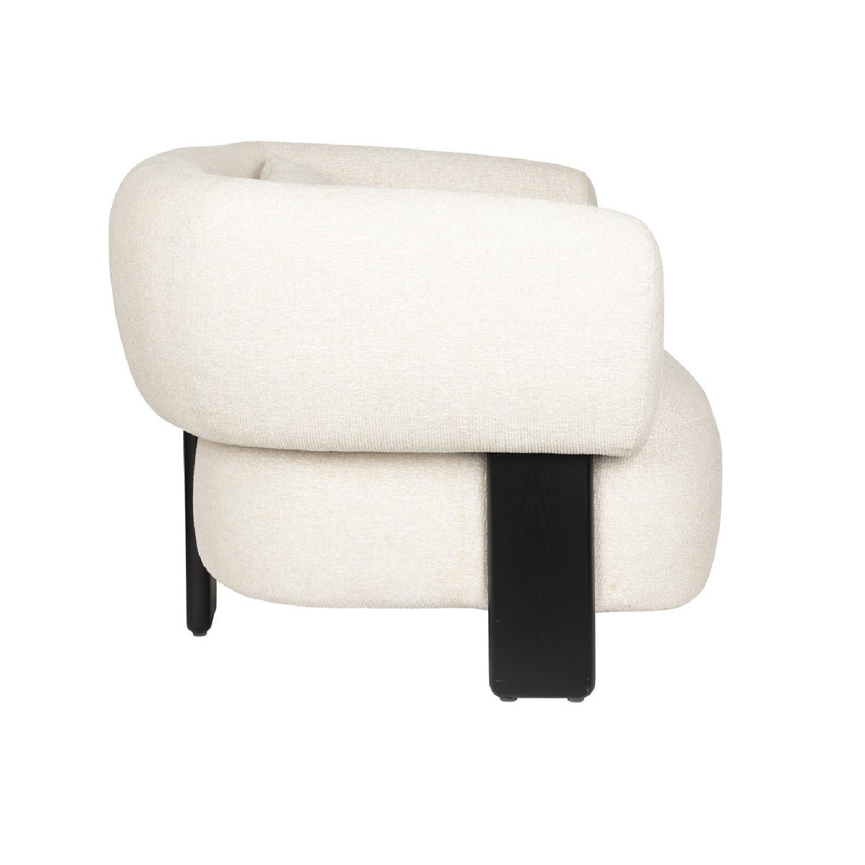 Modern European furniture - Beige Fabric 3-Legged Lounge Chair - www.oroa.com | Oroa.com
