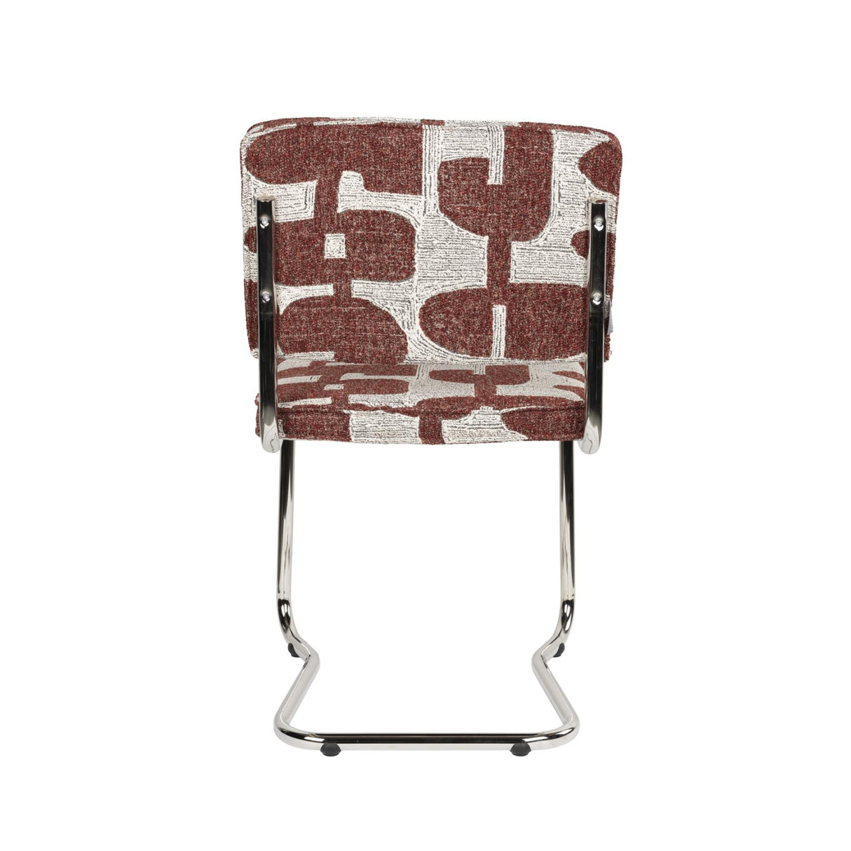 Modern European furniture - Patterned Fabric Cantilevered Dining Chairs (2) - www.oroa.com | Oroa.com