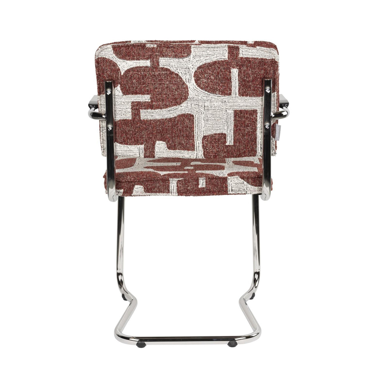 Modern European furniture - Patterned Fabric Cantilevered Dining Armchairs (2) - www.oroa.com | Oroa.com