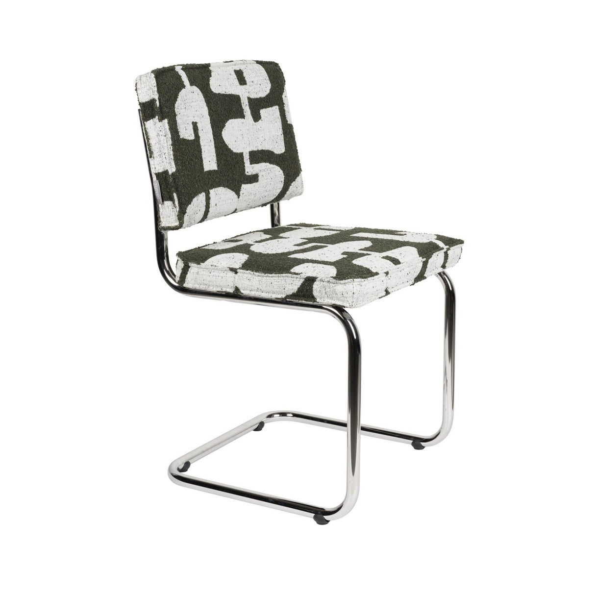 Modern European furniture - Retro Patterned Cantilevered Dining Chairs (2) - www.oroa.com | Oroa.com