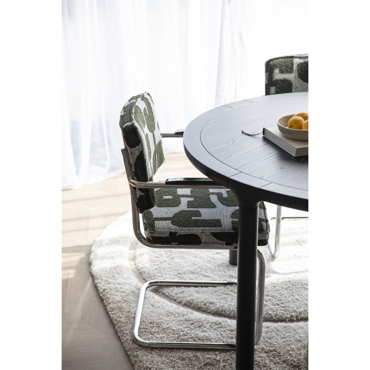 Modern furniture - Retro Patterned Cantilevered Dining Armchairs (2) - www.oroa.com | Oroa.com