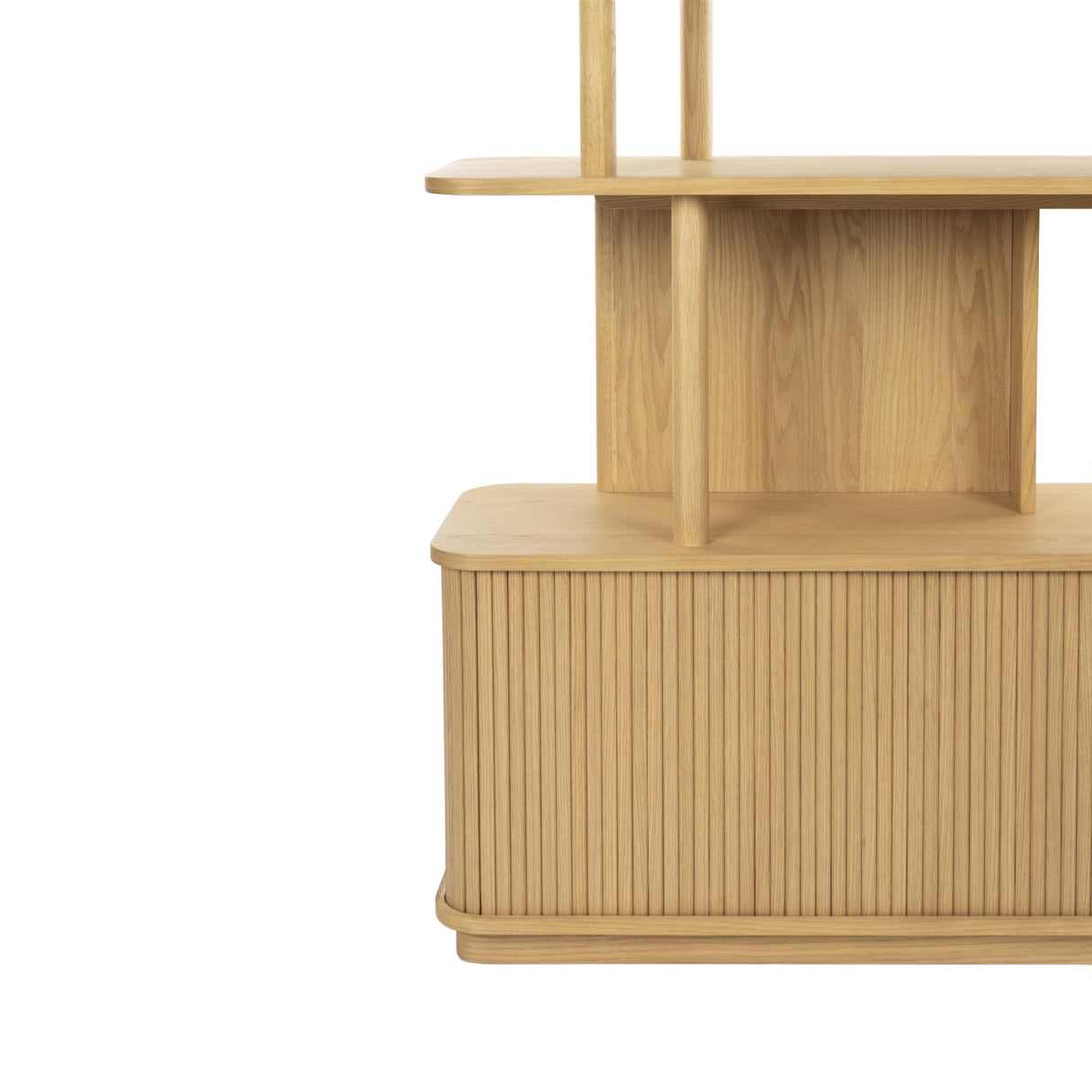 Modern European furniture - Wooden Sliding Door 5-Layer Bookcase - www.oroa.com | Oroa.com