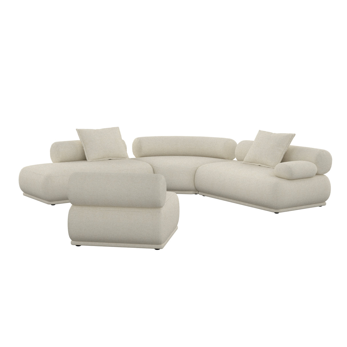 Modern European furniture - 7-Seater Right-Armed Sofa - www.oroa.com | Oroa.com