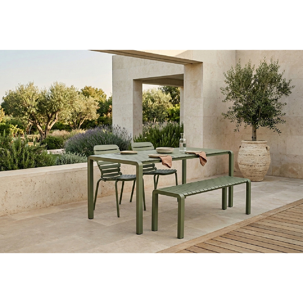 Modern European furniture - Aluminum Outdoor Garden Table & Chair Set - www.oroa.com | Oroa.com