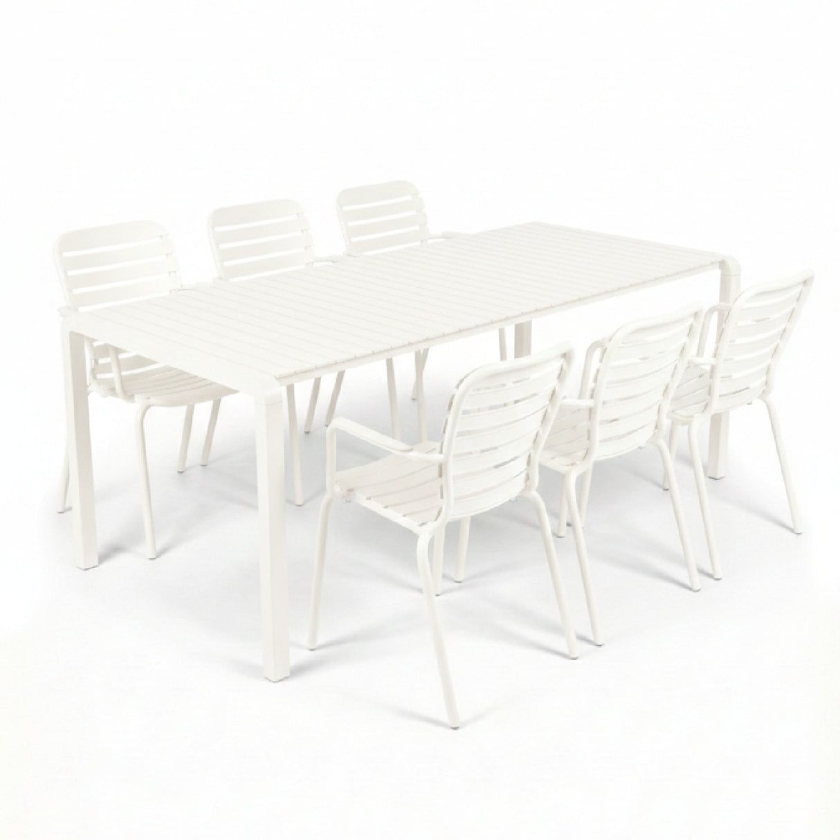 Modern European furniture - Aluminum Garden Table & Armchair Set (6) - www.oroa.com | Oroa.com