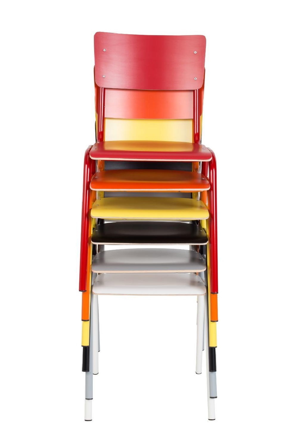 Steel-Framed Stackable Chairs (4) | Zuiver Back To School | Oroa.com