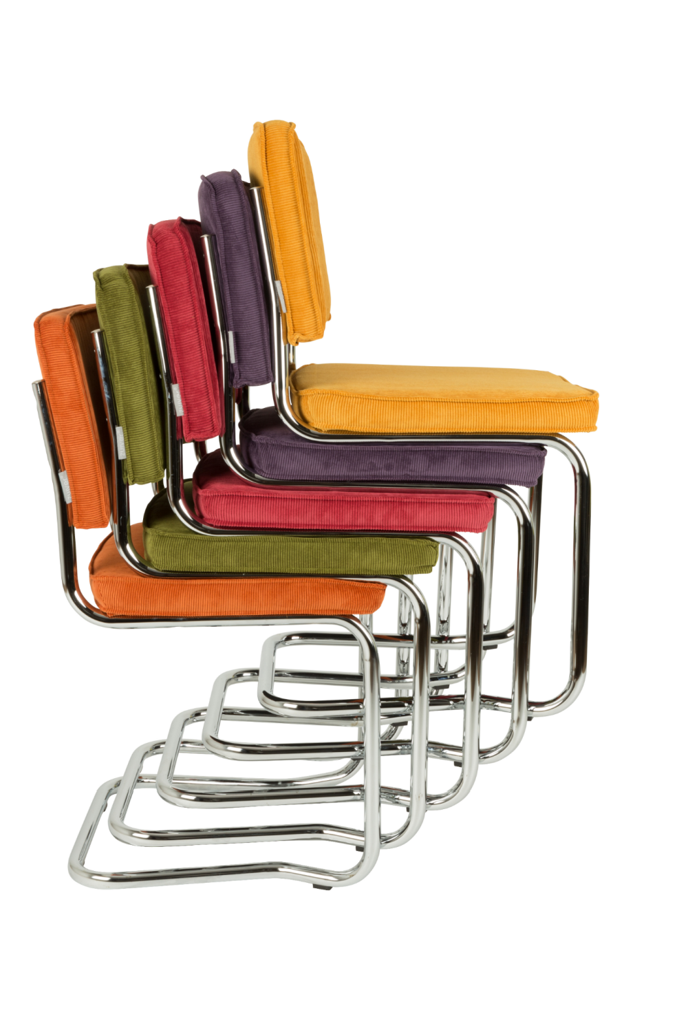 Cantilevered Ribcord Dining Chair (2) | Zuiver Ridge | Oroa.com