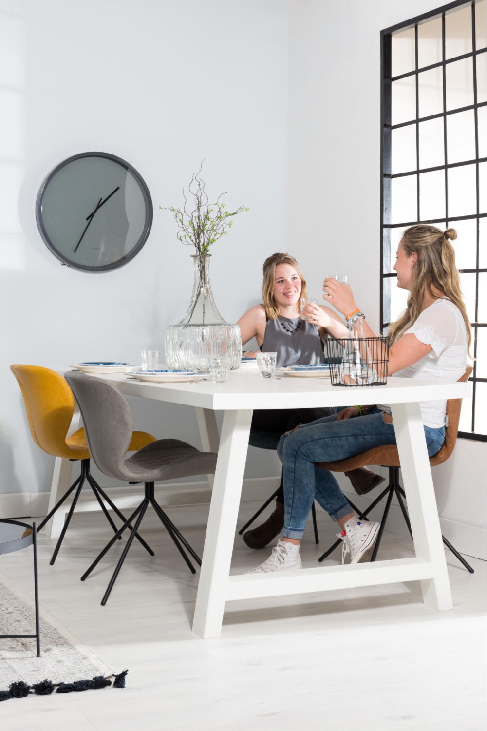 Quilted Leather Dining Chairs (2) | Zuiver Omg | Oroa.com