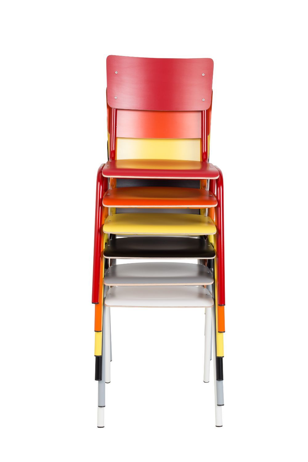Steel-Framed Stackable Chairs (4) | Zuiver Back To School | Oroa.com