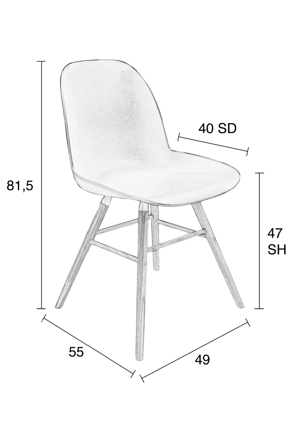 Shell Dining Chairs (2) | Zuiver Albert Kuip | Oroa.com