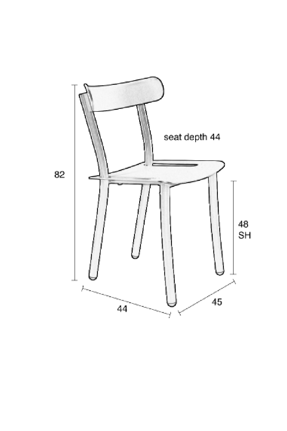 Green Dining Chairs (2) | Zuiver Friday | OROA.com