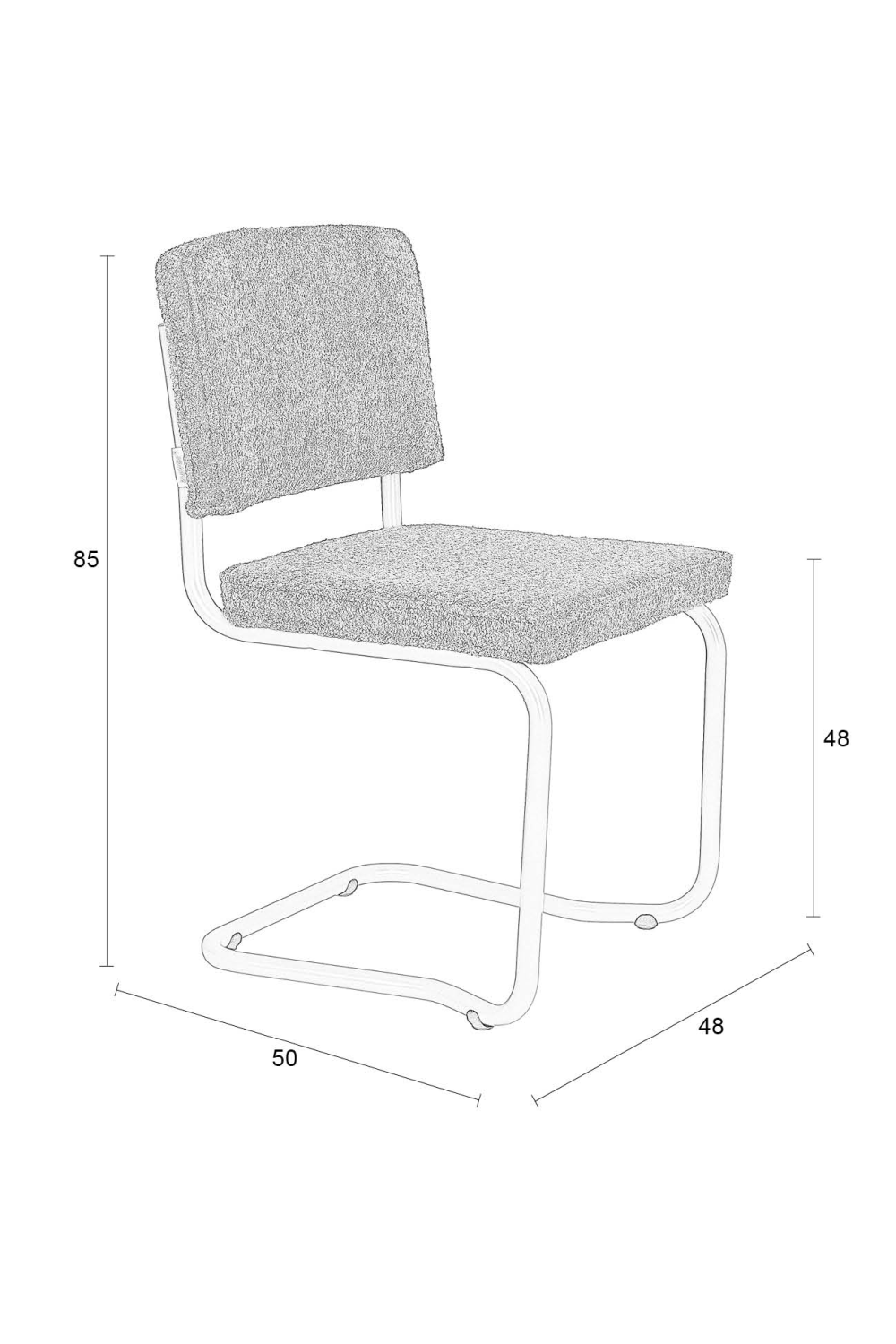 Cantilevered Dining Chairs (2) | Zuiver Ridge | OROA.com