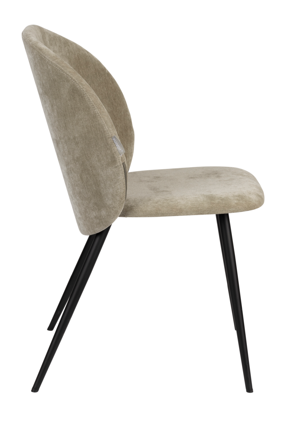 Velvet Curved Dining Chairs (2) | Zuiver Cozy | OROA.com
