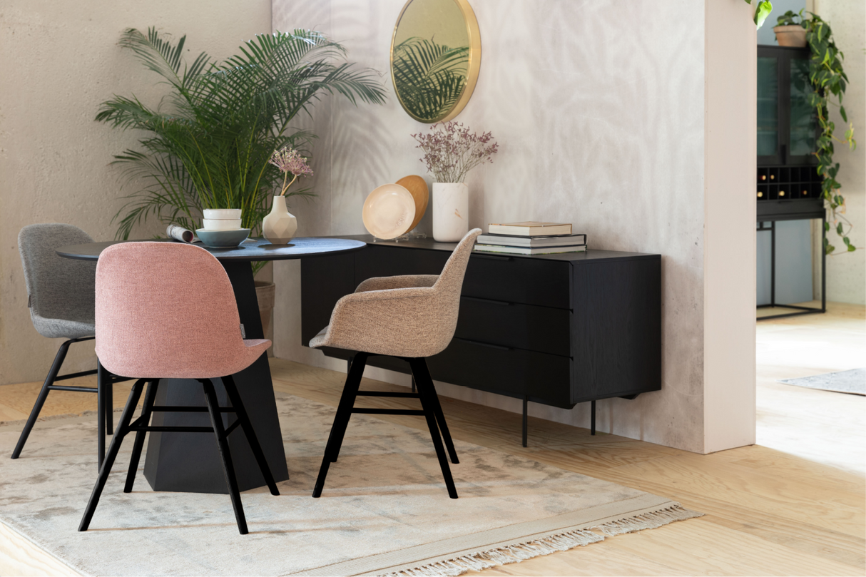 Fabric Upholstered Dining Armchairs (2) | Zuiver Albert Kuip | Oroa.com
