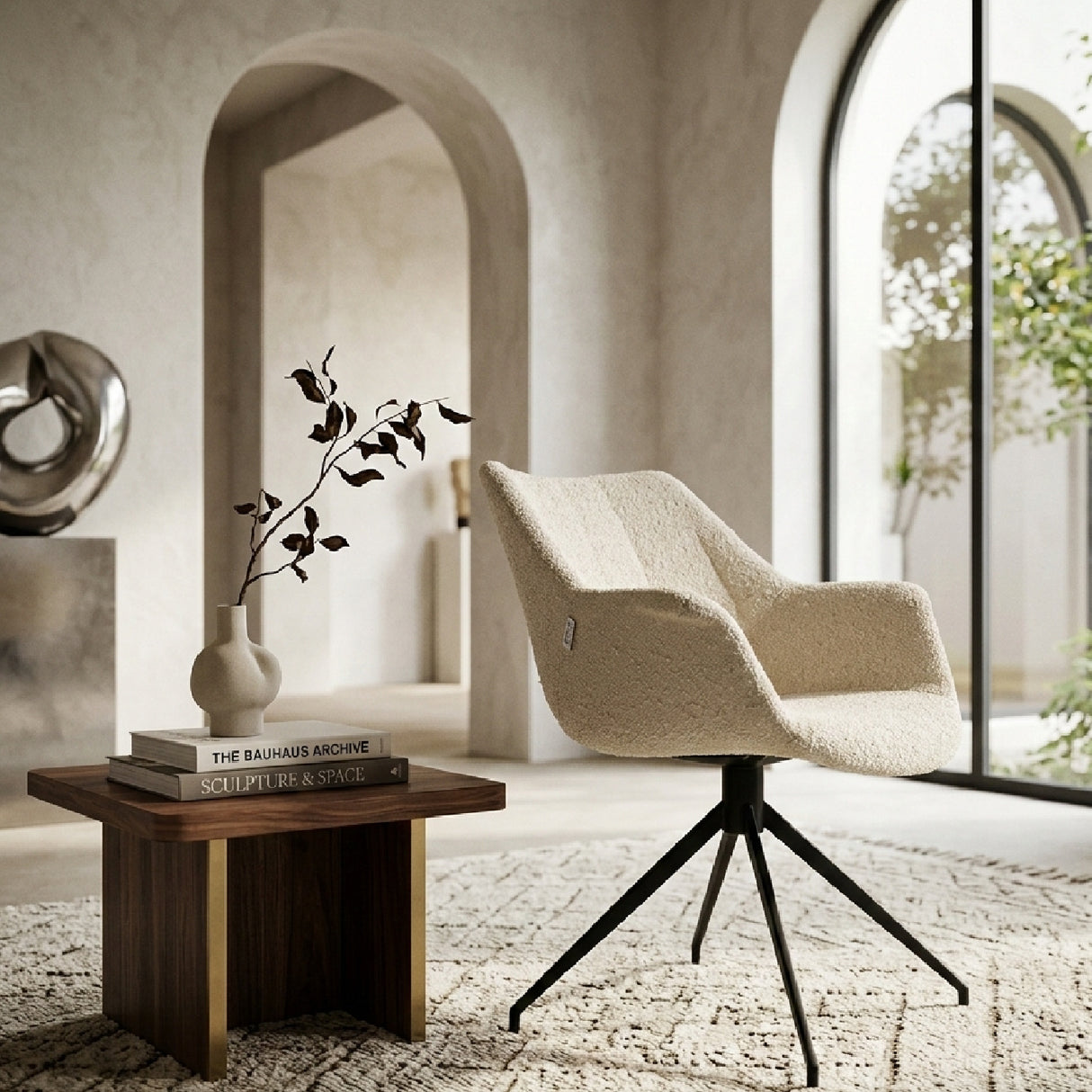 Upholstered Swivel Armchair Set (2) | Oroa.com
