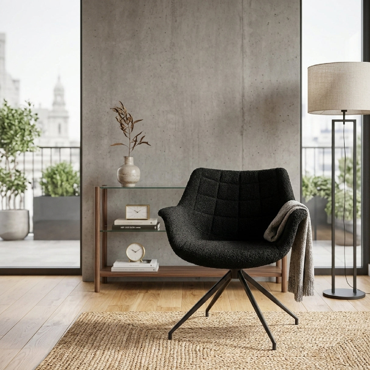Upholstered Swivel Armchair Set (2) | Oroa.com