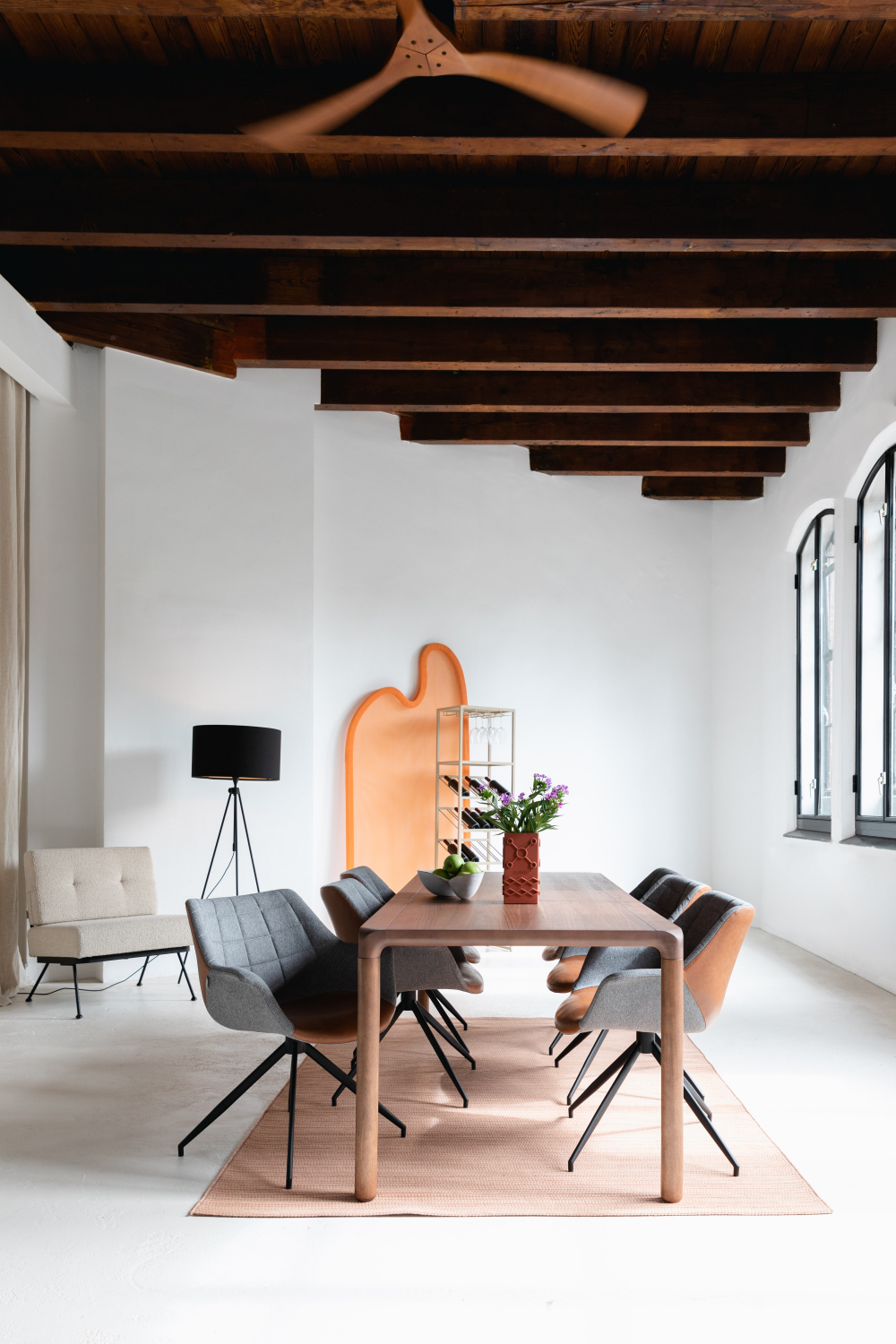 Upholstered Swivel Armchair Set (2) | Zuiver Doulton | OROA.com