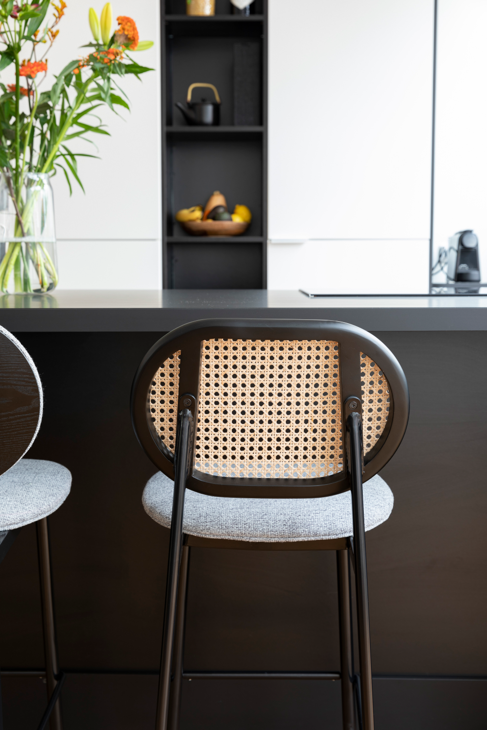 Rattan Backrest Counter Stool | Zuiver Spike | OROA.com