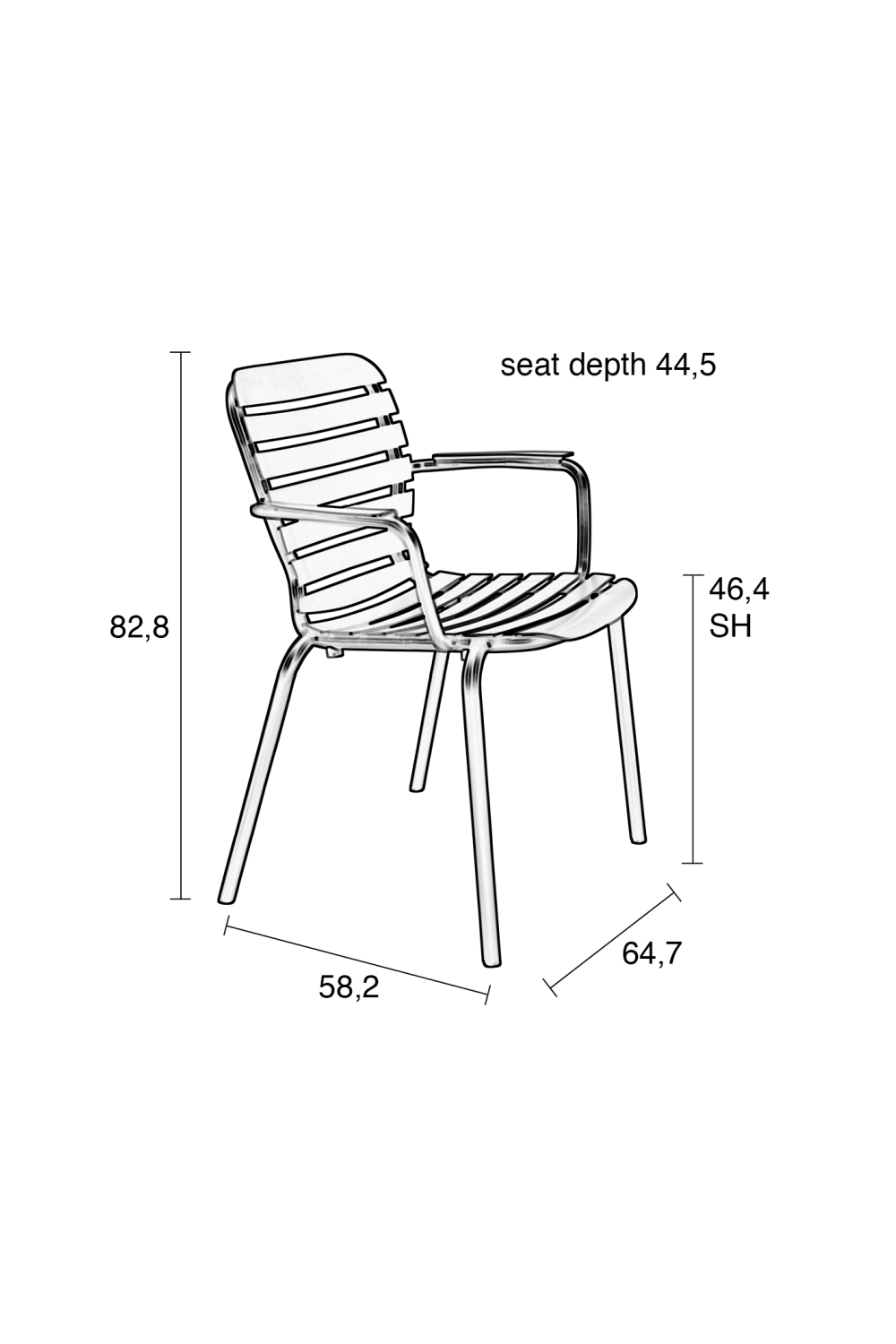 Slatted Metal Garden Armchairs (2) | Zuiver Vondel | Oroatrade.com