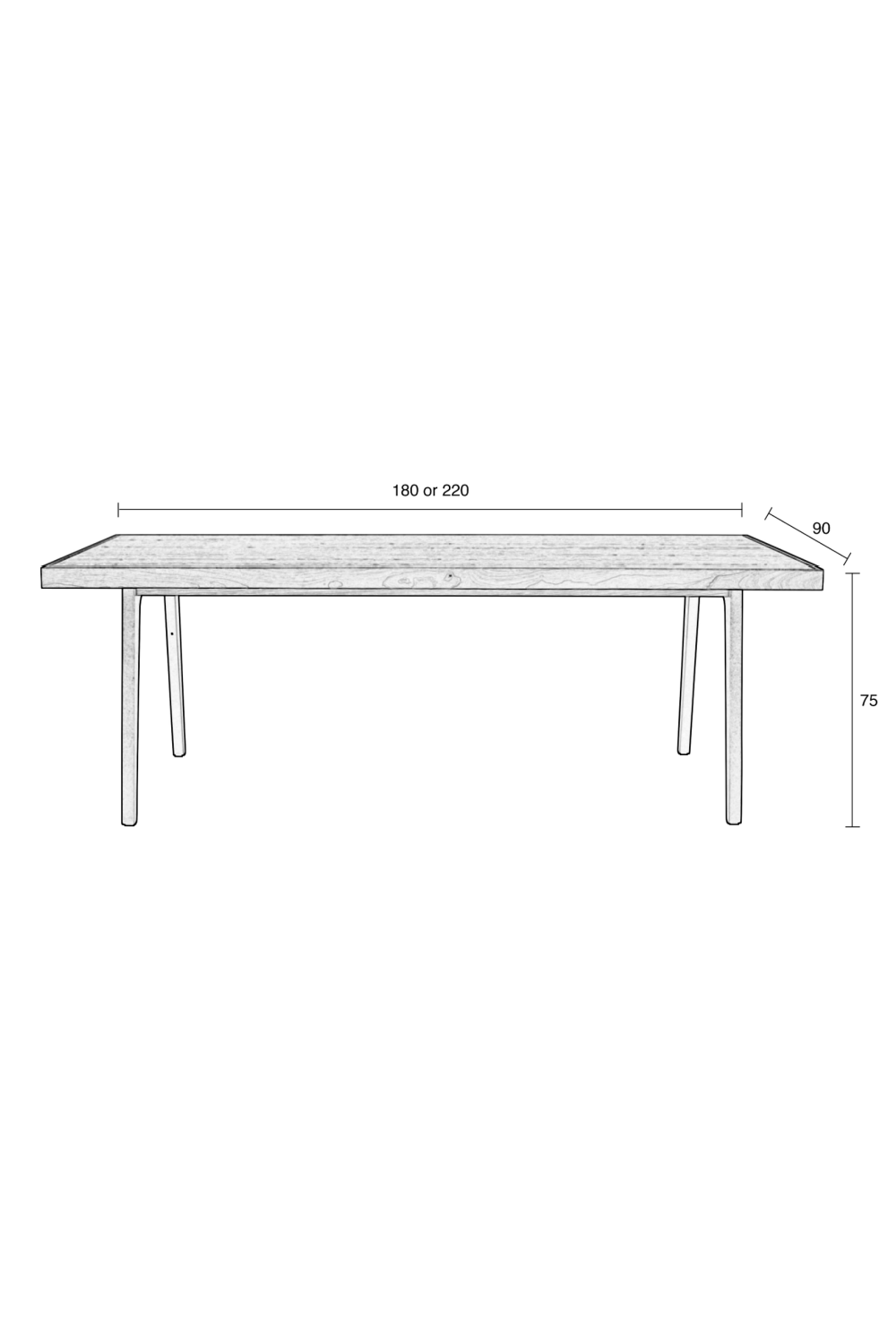 Natural Oak Dining Table | Zuiver Harvest | OROA.com