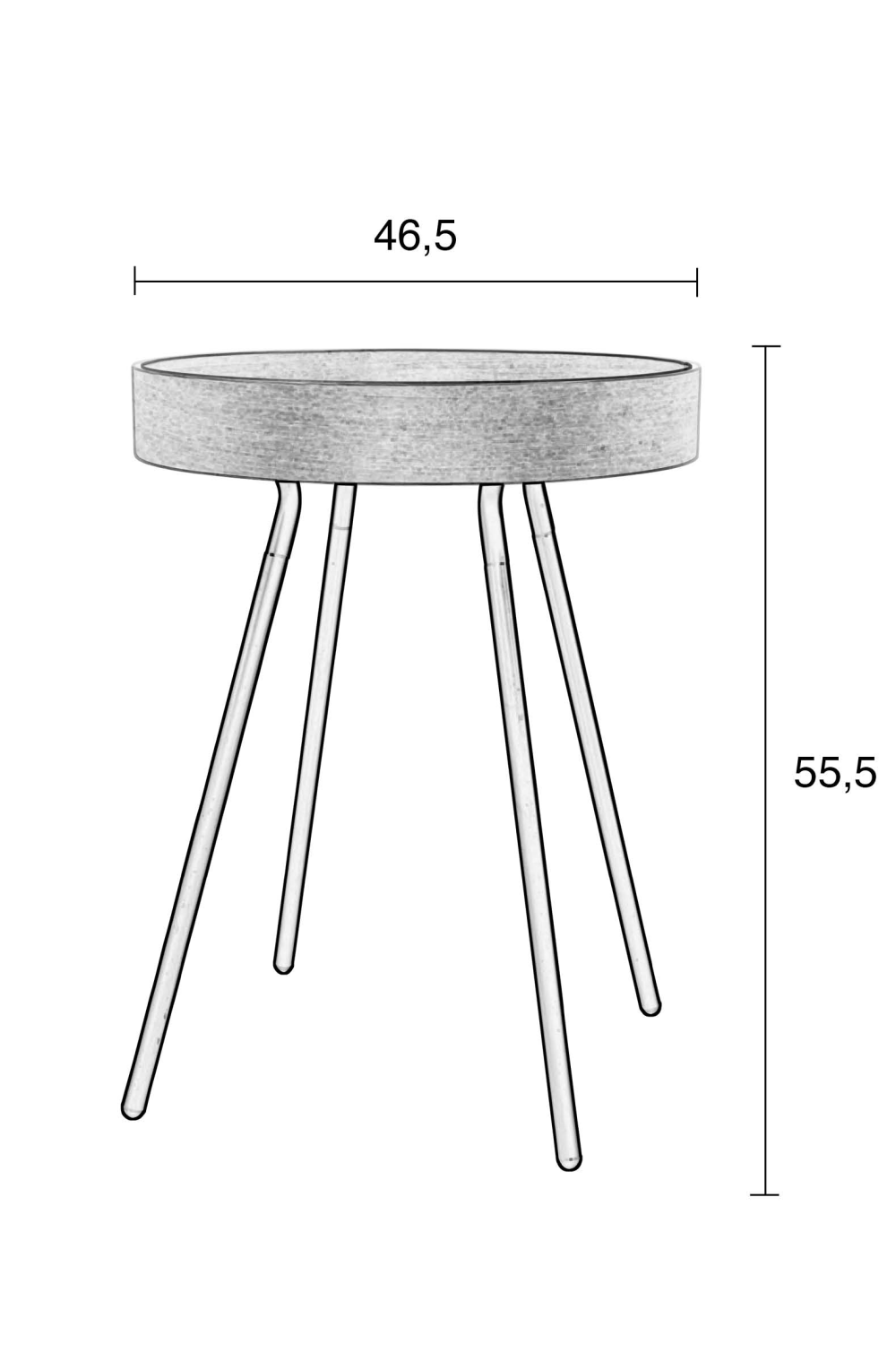Removable Tray End Table | Zuiver Oak Tray | OROA.com