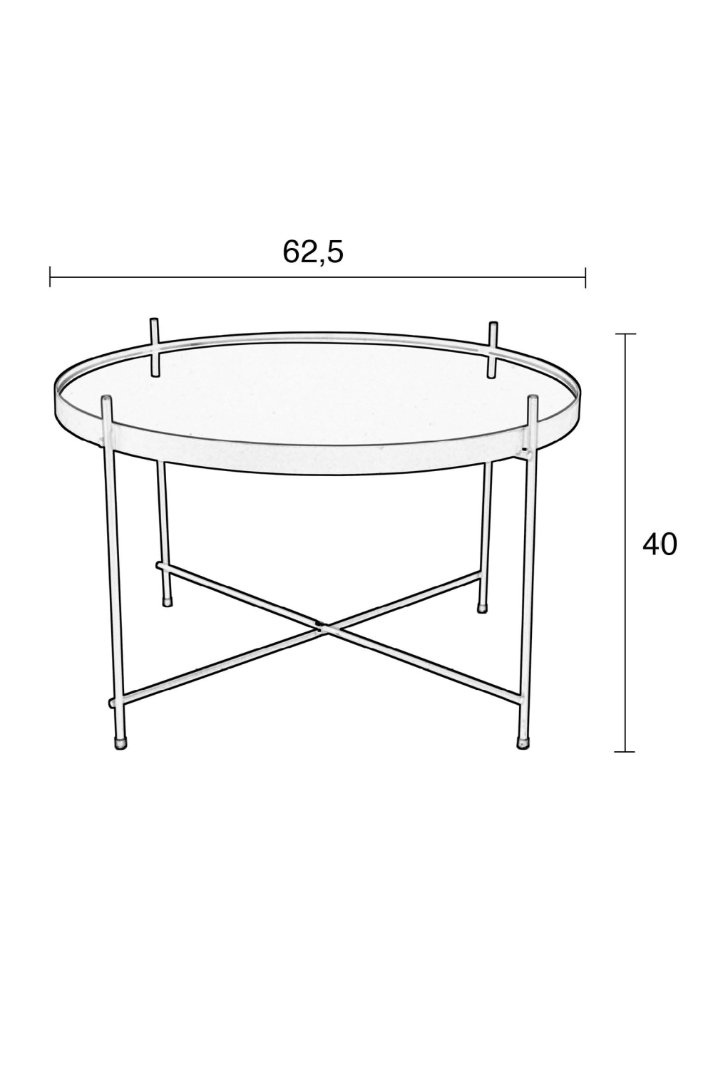 Round Framed Side Table (L) | Zuiver Cupid | OROA.com