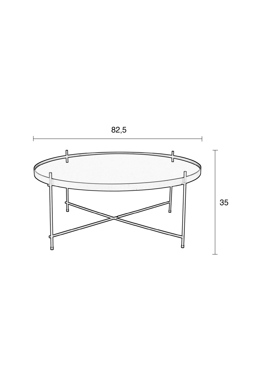Round Framed Side Table (XXL) | Zuiver Cupid | OROA.com