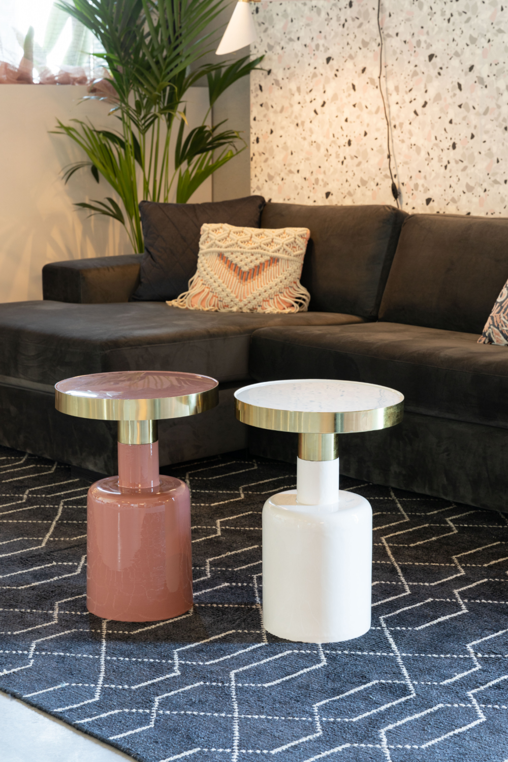 Enameled Metal Side Table | Zuiver Glam | Oroa.com