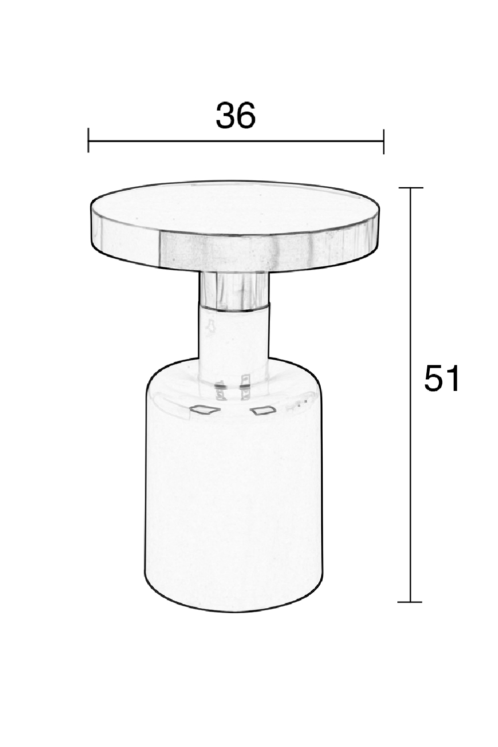 Enameled Metal Side Table | Zuiver Glam | Oroa.com