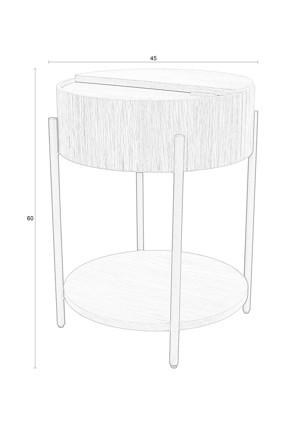 Round Oak Side Table | Zuiver Slides | OROA.com