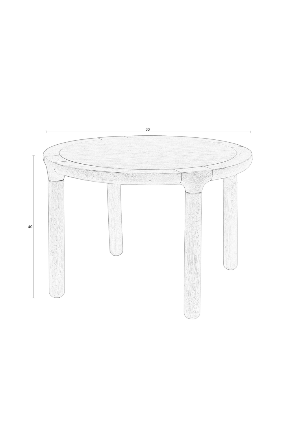 Round Wooden Coffee Table | Zuiver Storm | Oroa.com