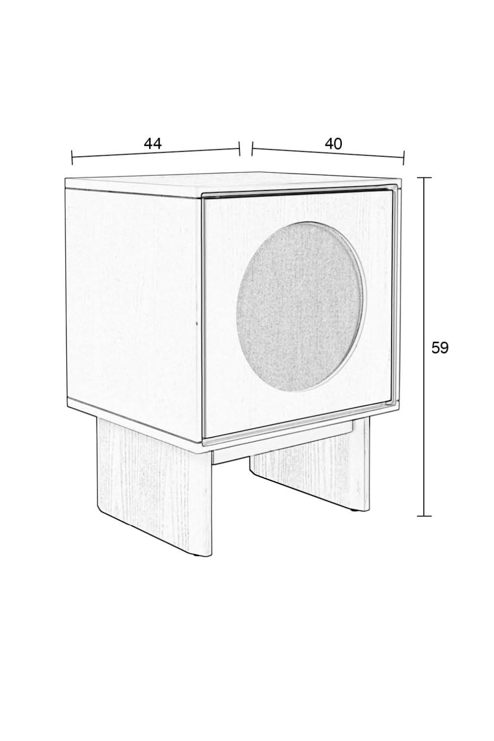Beige Acacia Bed Stand | Zuiver Twin | OROA.com