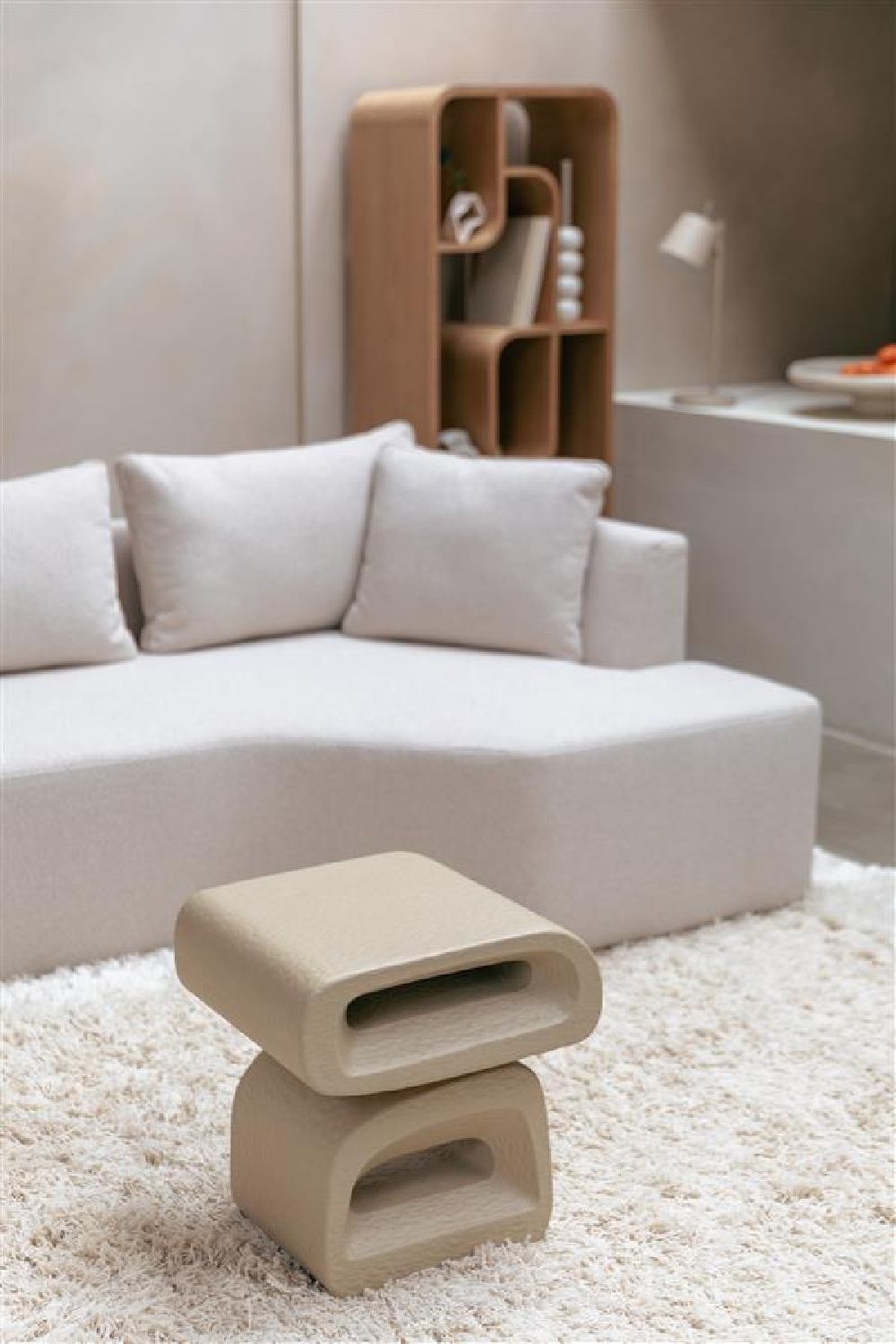 Beige Resin Side Table | Zuiver Eddy | OROA.com