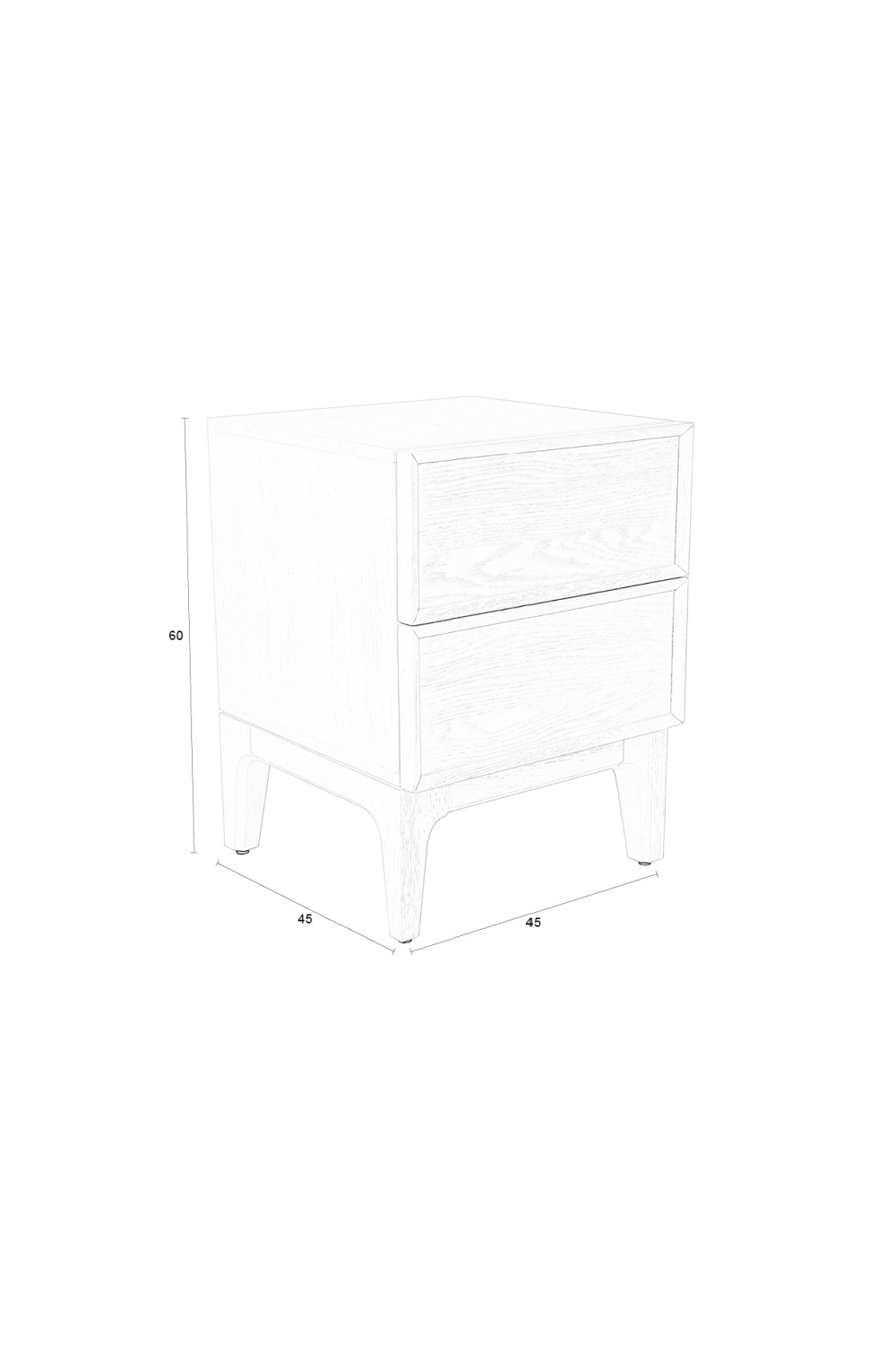 White Wooden Side Table | Zuiver June | OROA.com