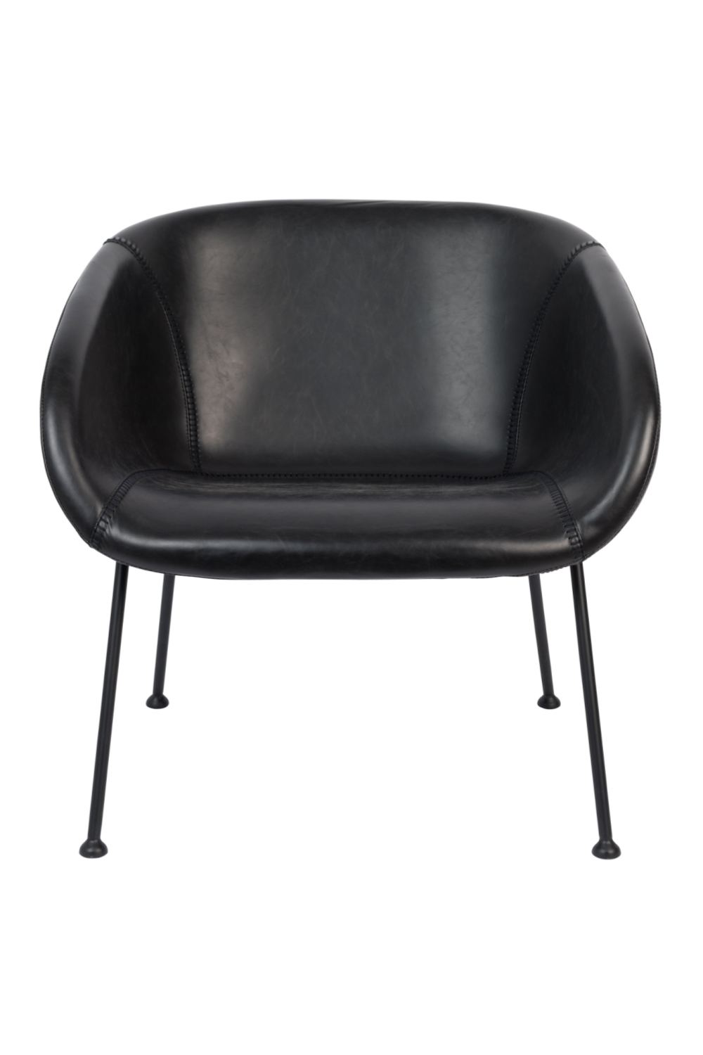 Baseball-Stitched Leather Lounge Chair | Oroa.com