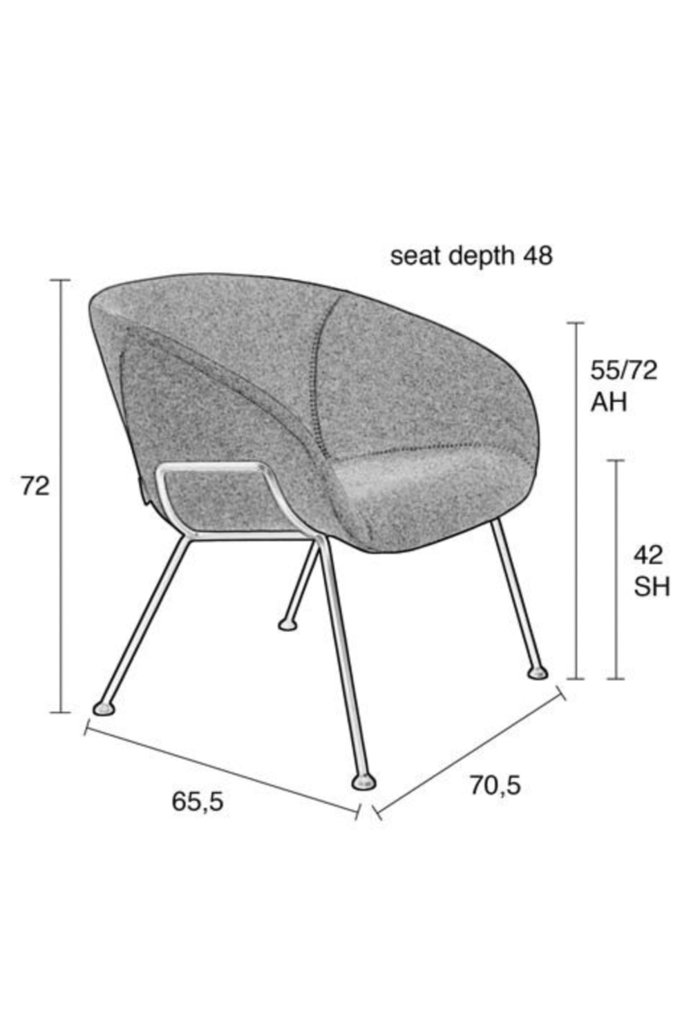 Baseball-Stitched Leather Lounge Chair | Oroa.com