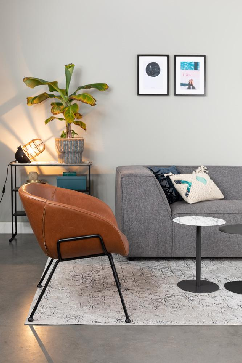 Baseball-Stitched Leather Lounge Chair | Oroa.com