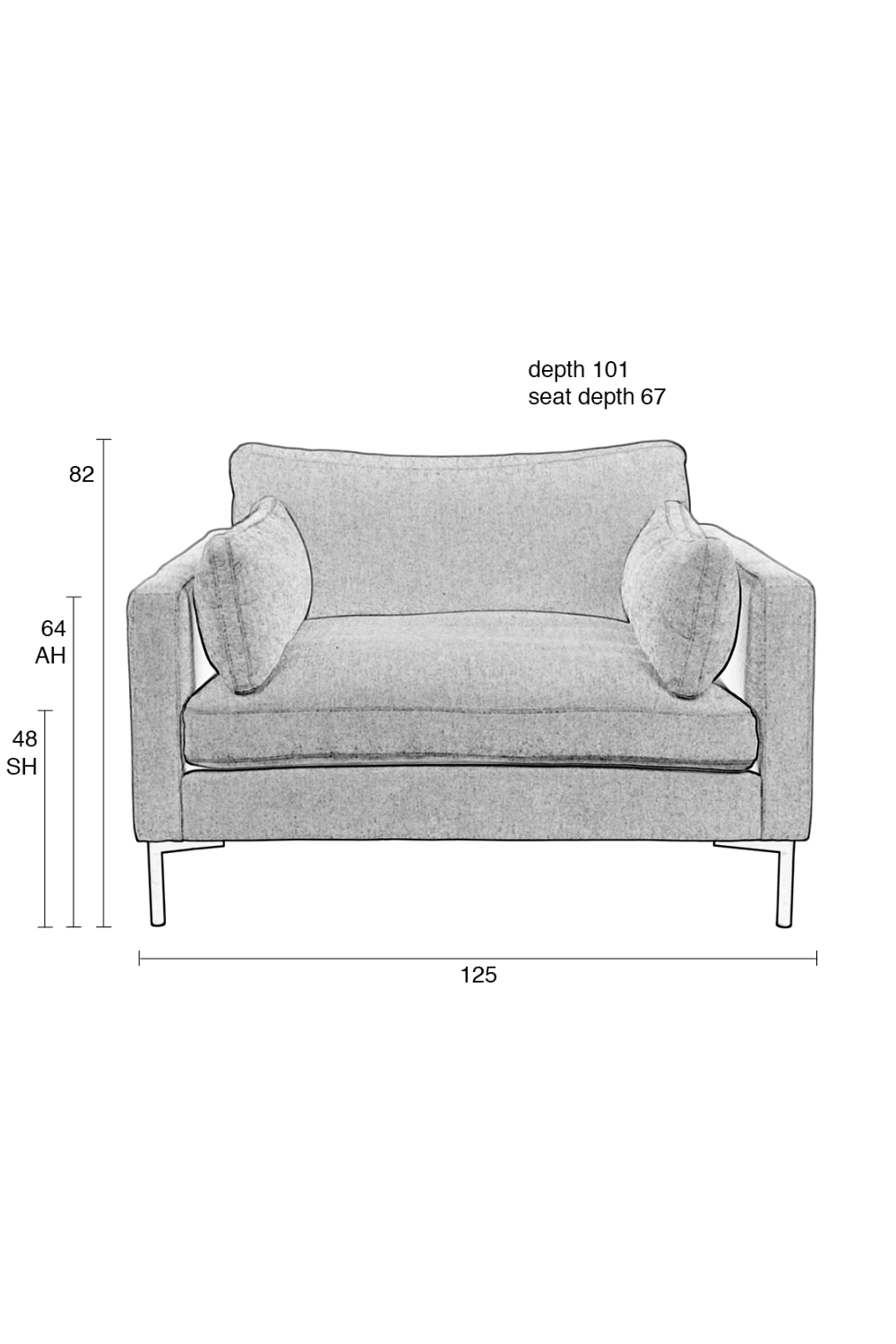 Modern Minimalist Love Seat | Oroa.com
