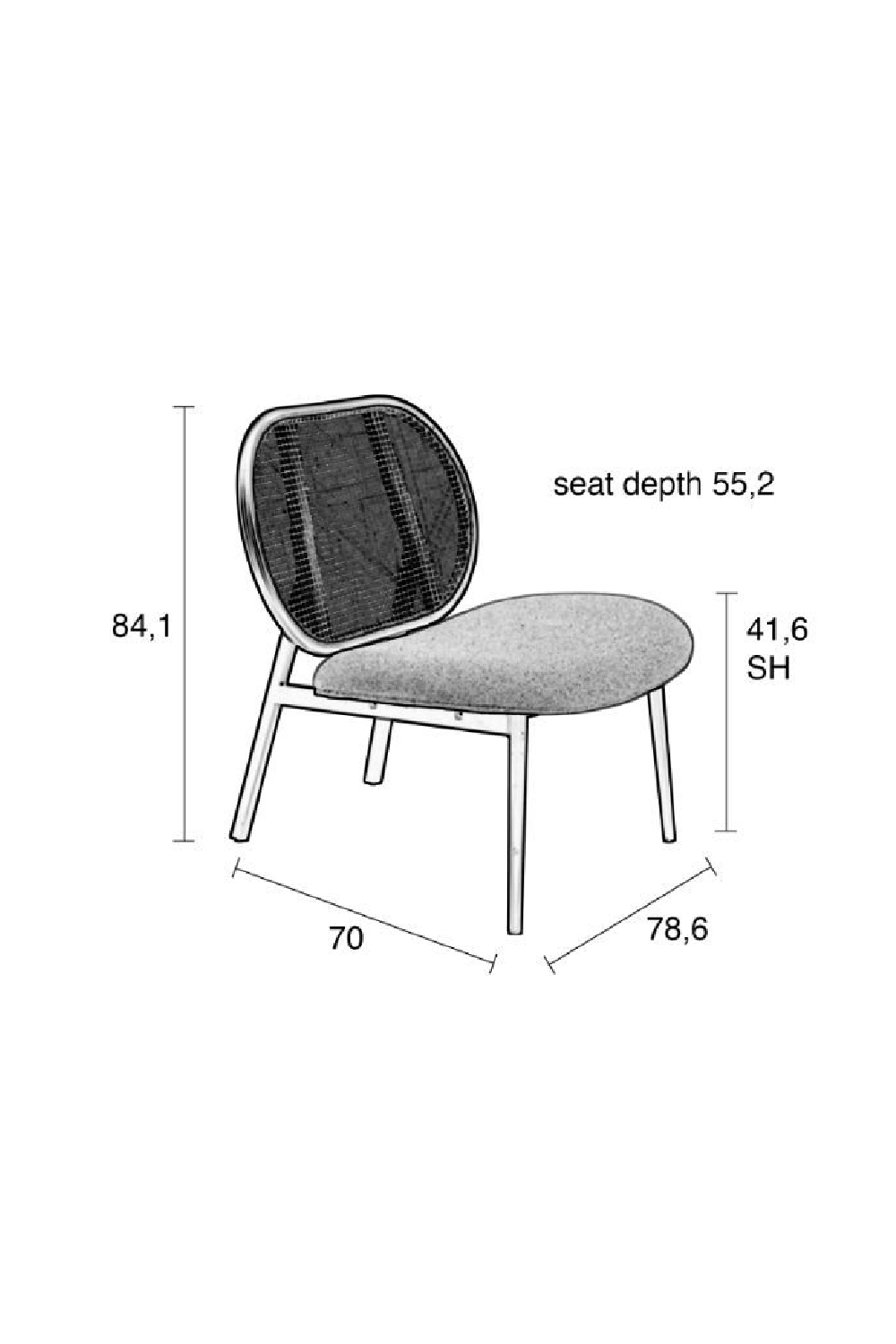 Webbed Back Lounge Chair | Oroa.com