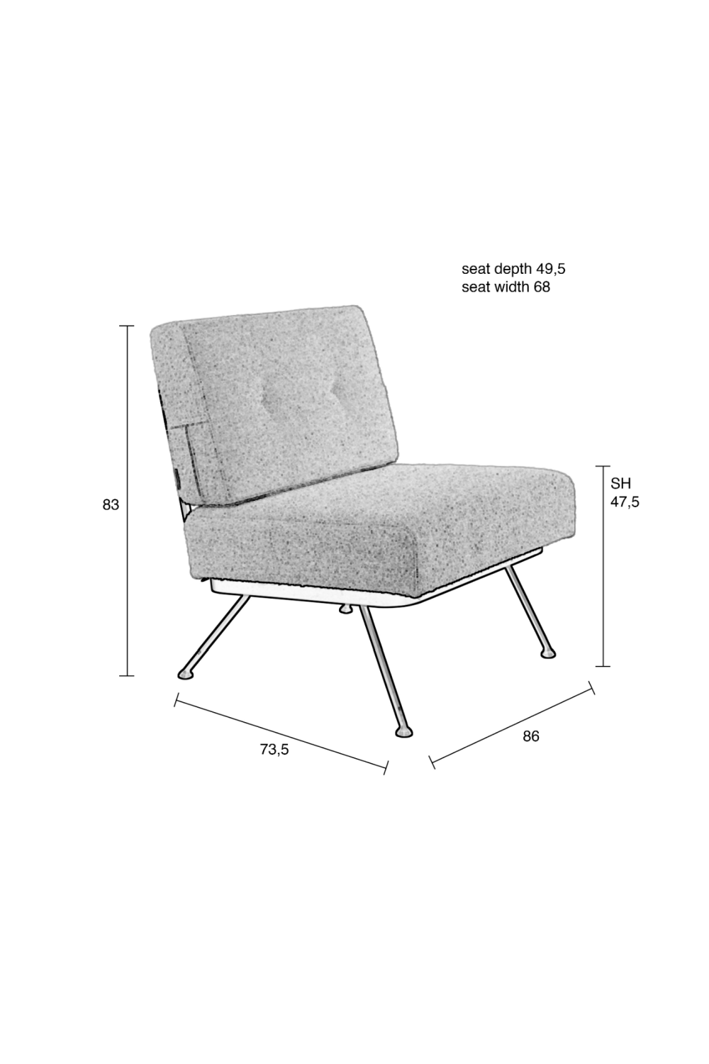 Beige Minimalist Lounge Chair | Oroa.com