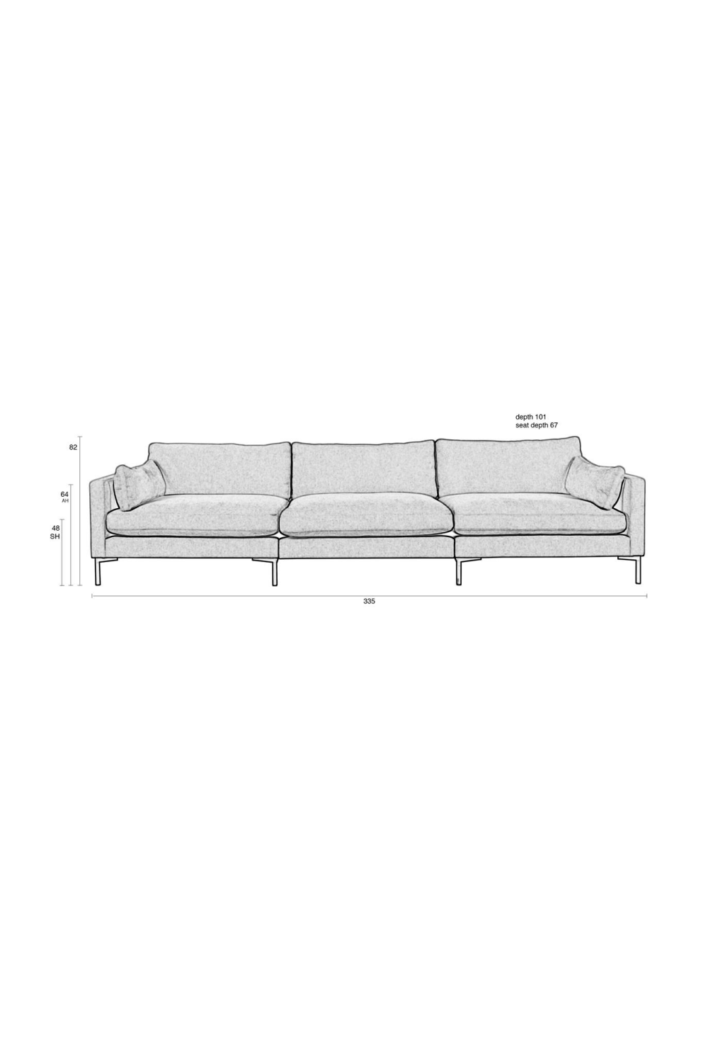 Green 4.5-Seater Sofa | Zuiver Summer | Oroa.com