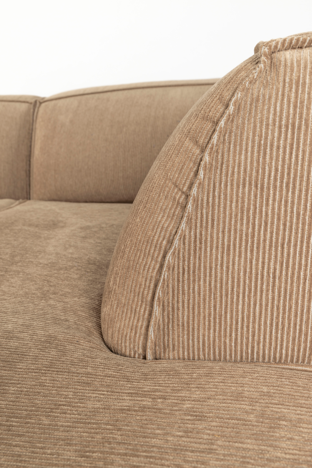 Brown Ribcord Sectional Sofa | Zuiver Fat Freddy | OROA.com