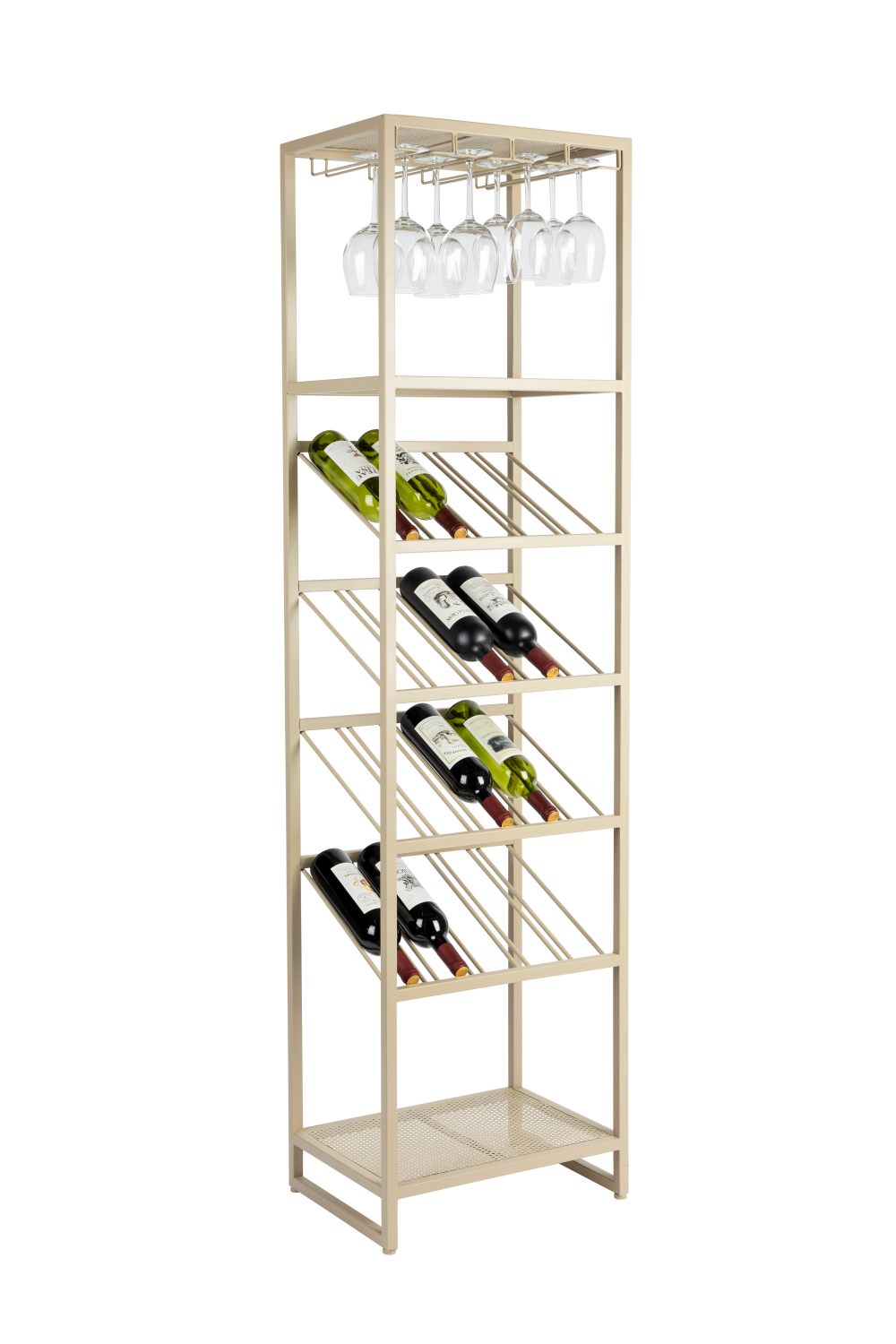 Beige Metal Wine Shelf S | Zuiver Cantor | OROA.com
