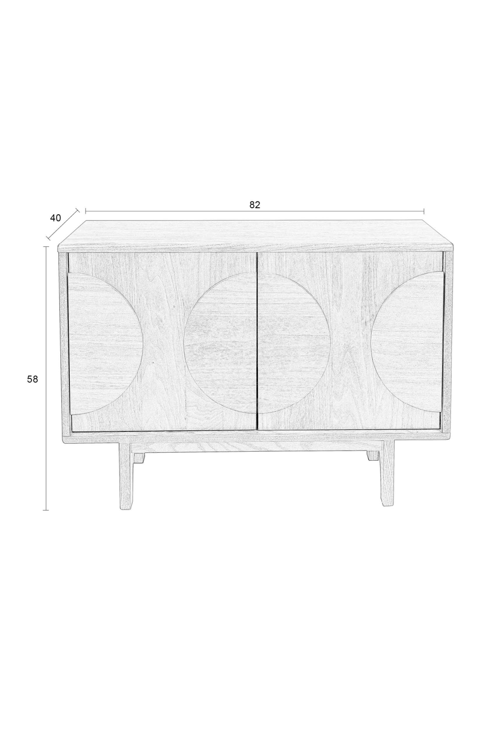 Wooden 2-Door Sideboard | Zuiver Groove | OROA.com