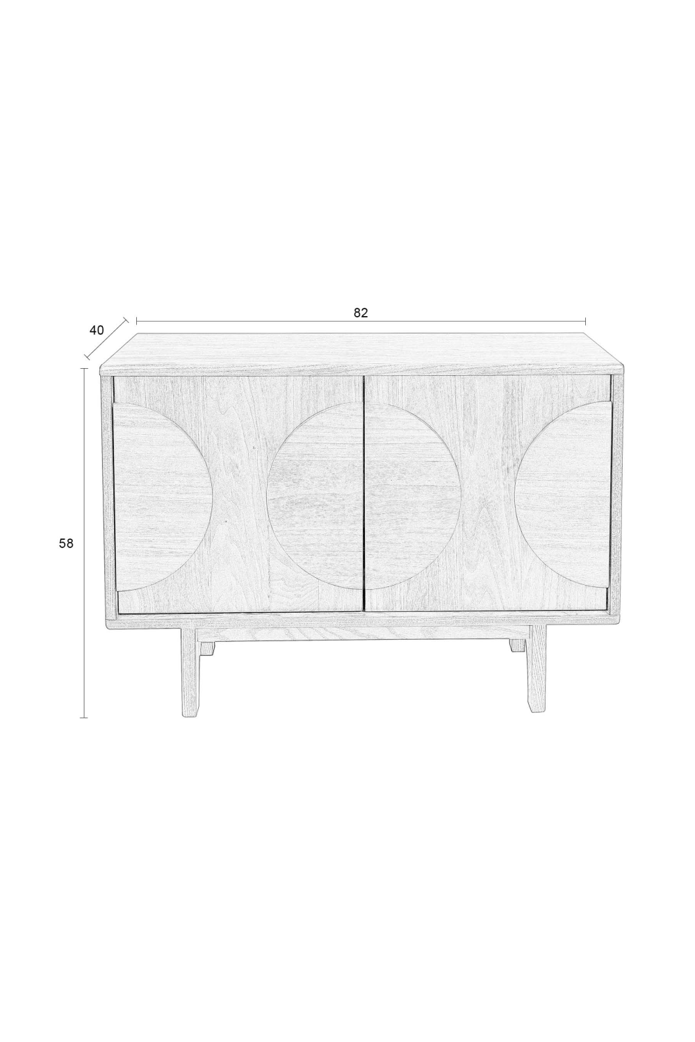 Wooden 2-Door Sideboard | Zuiver Groove | OROA.com